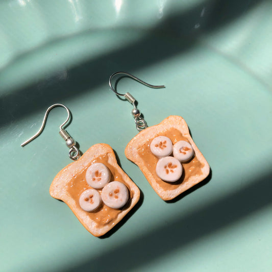 Peanut Butter and Banana earrings