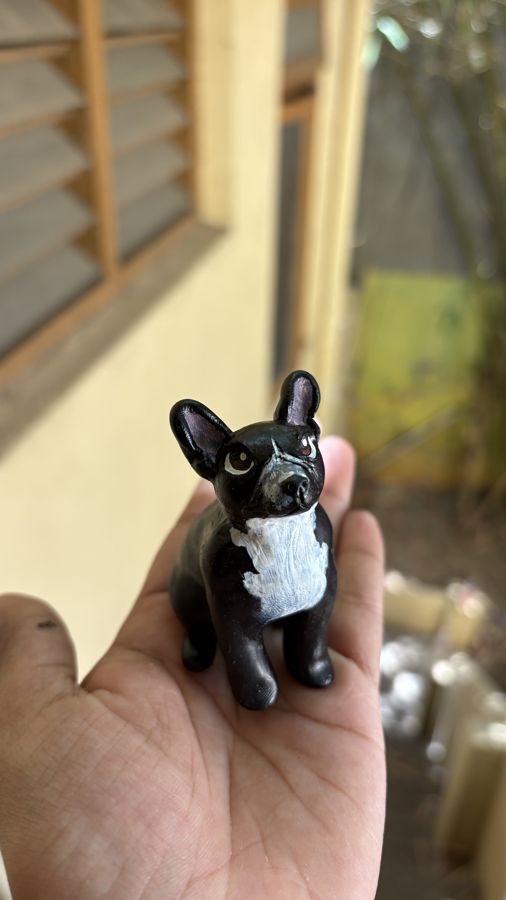 Custom pet sculpture commission by Moon Kiln