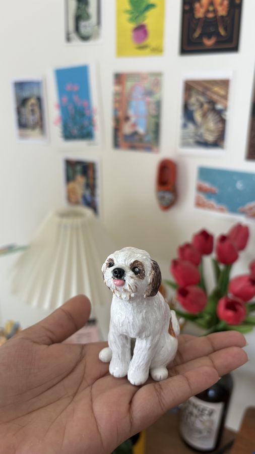 Custom pet sculpture commission by Moon Kiln
