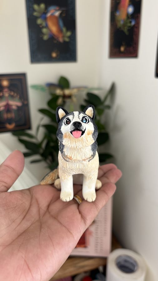 Custom pet sculpture commission by Moon Kiln