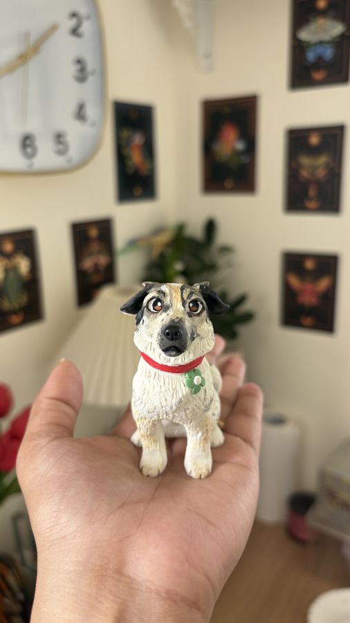 Custom pet sculpture commission by Moon Kiln