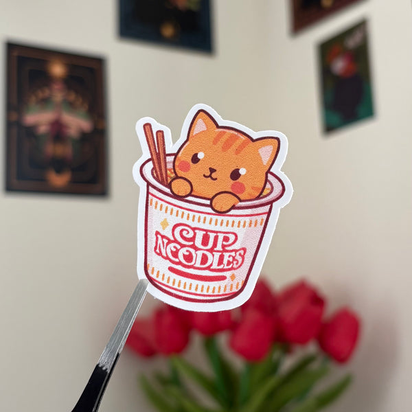Ginger Kitty Noodles Sticker