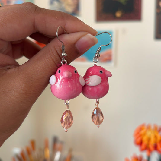 Love at first chirp earrings