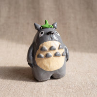 Forest Spirit (Large) handmade glossy clay desk pal, front view
