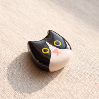 Charlie handmade glossy clay desk pal, isometric view