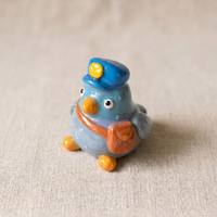 Mailbert handmade glossy clay desk pal, isometric view