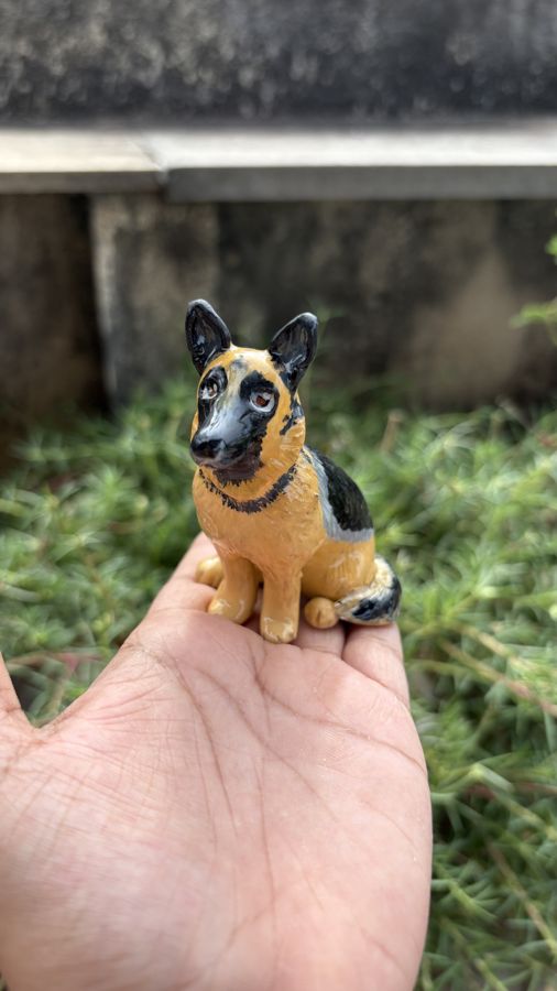 Custom pet sculpture commission by Moon Kiln
