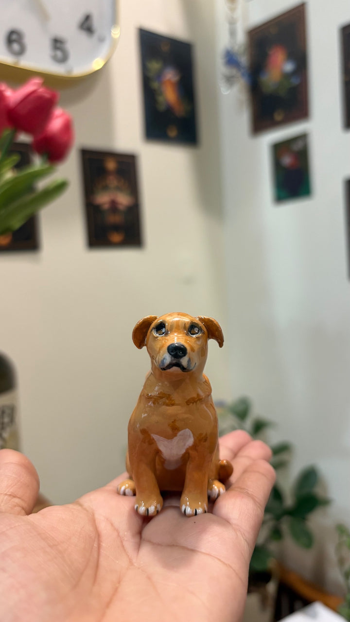 Custom pet sculpture commission by Moon Kiln