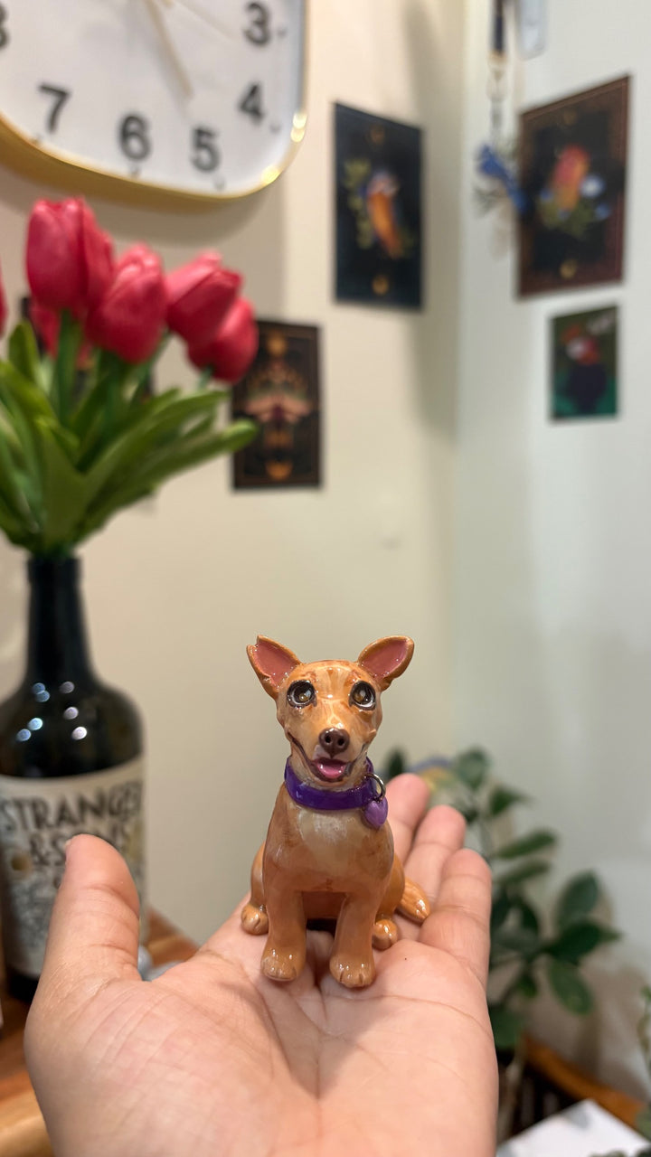 Custom pet sculpture commission by Moon Kiln