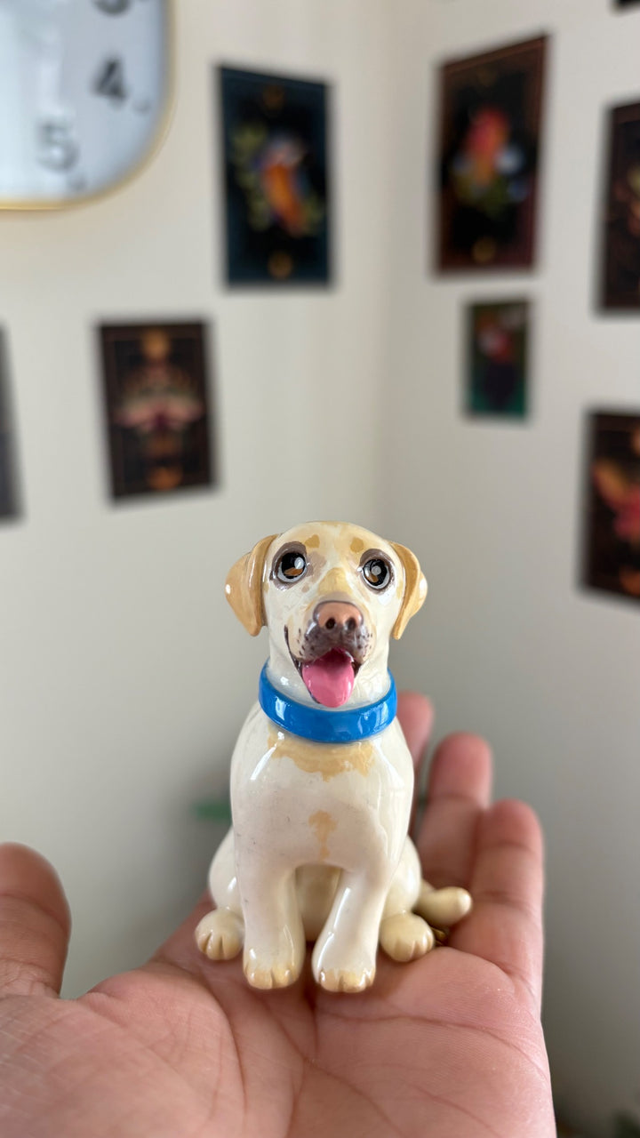 Custom pet sculpture commission by Moon Kiln