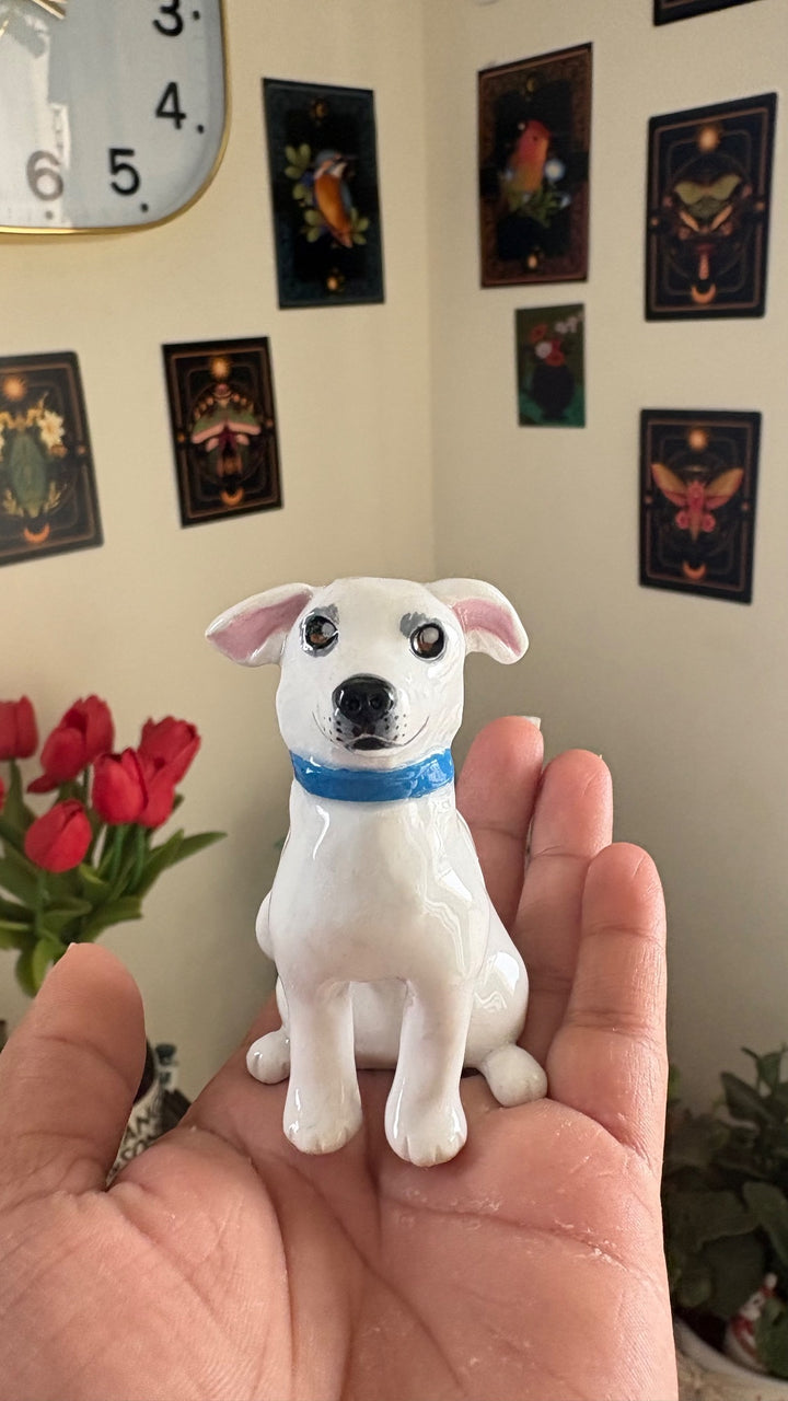 Custom pet sculpture commission by Moon Kiln