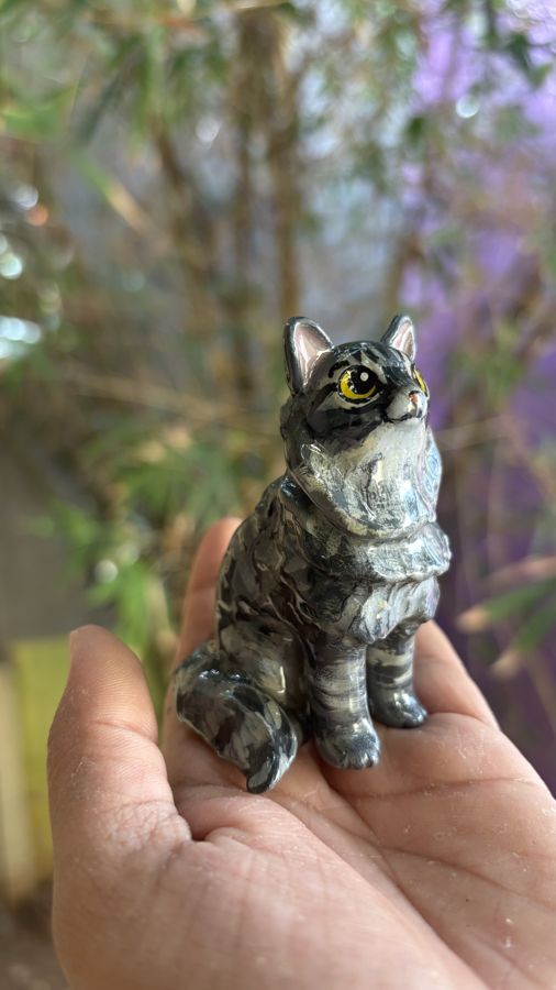 Custom pet sculpture commission by Moon Kiln