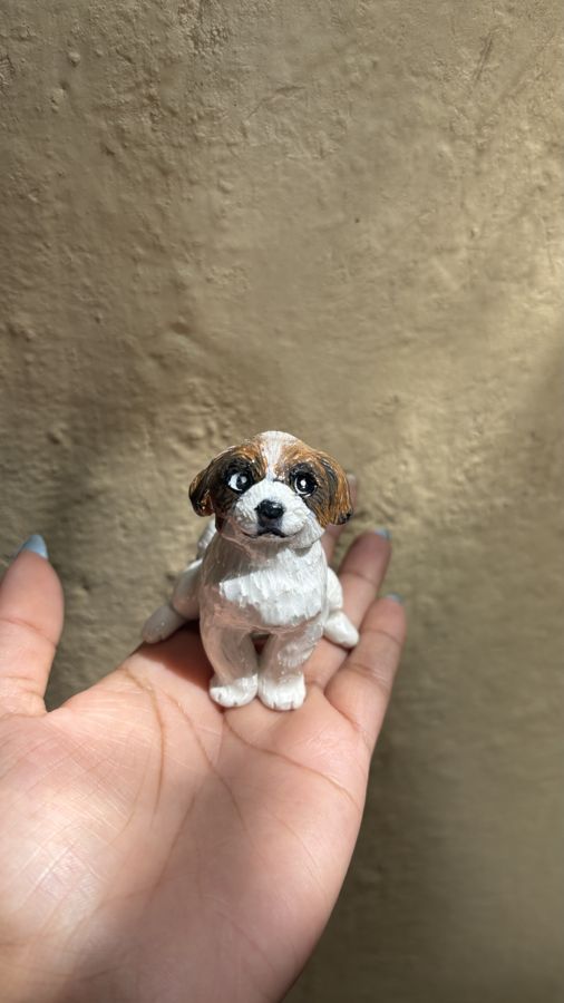 Custom pet sculpture commission by Moon Kiln