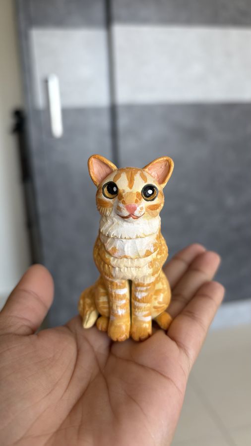Custom pet sculpture commission by Moon Kiln