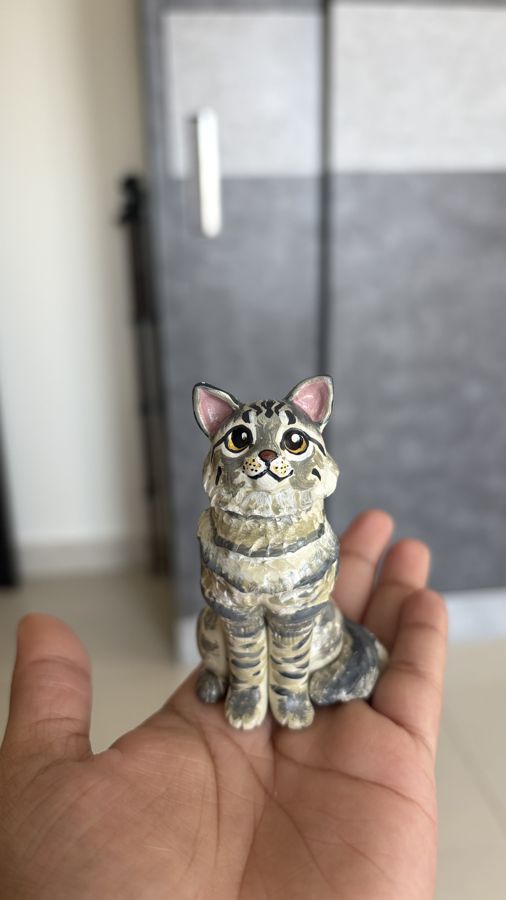 Custom pet sculpture commission by Moon Kiln