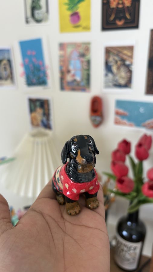 Custom pet sculpture commission by Moon Kiln