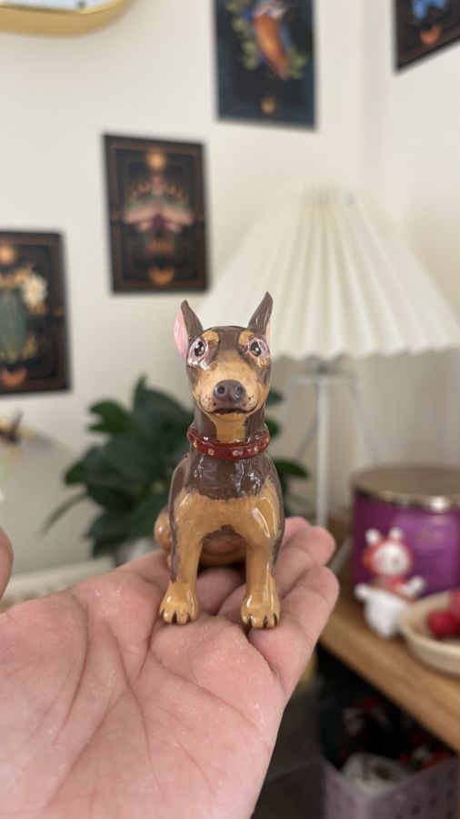 Custom pet sculpture commission by Moon Kiln