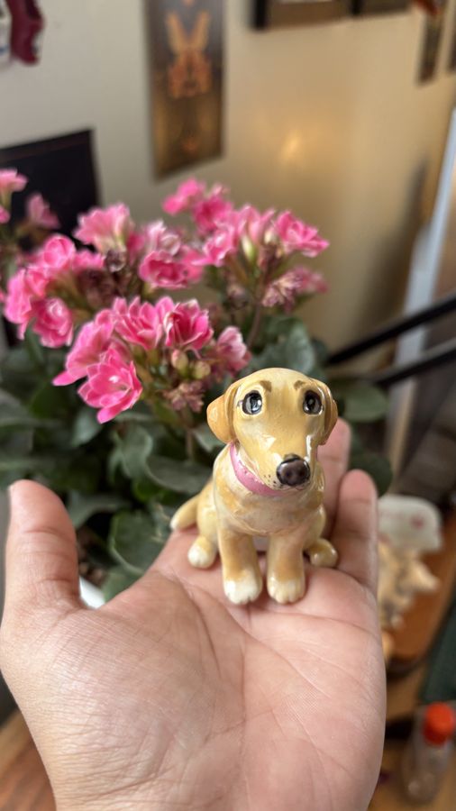 Custom pet sculpture commission by Moon Kiln