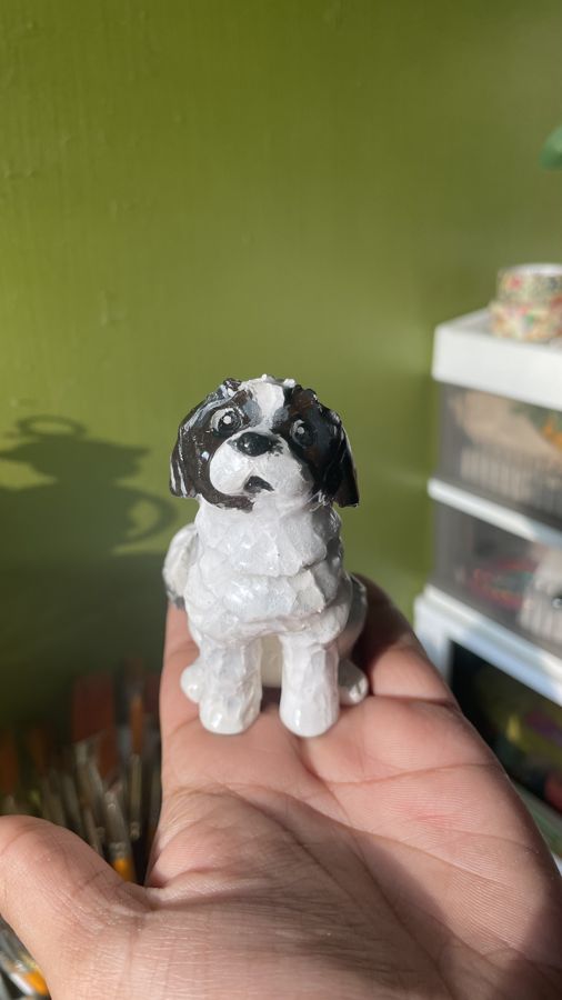 Custom pet sculpture commission by Moon Kiln