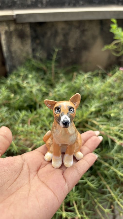 Custom pet sculpture commission by Moon Kiln